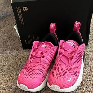 Nike Airmax 270 Kids pink and black  Mesh Sneakers 9C
